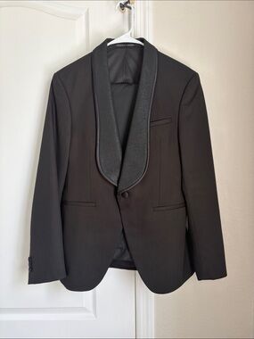 Zara Men's Black Shawl Collar Tuxedo Suit